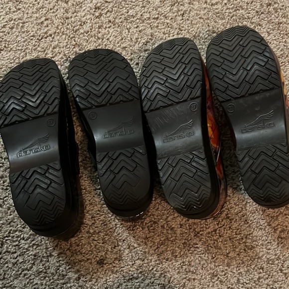 Two pairs of Dansko shoes one pair of Mary Jane the other are multi colored. - Picture 5 of 8